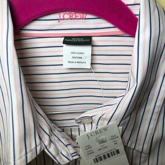 J Crew Kathryn Slim Fit cotton Long Sleeve Button down shirt size M - Picture 5 of 7